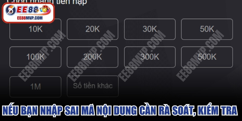 Nếu bạn nhập sai mã nội dung cần rà soát, kiểm tra kỹ càng