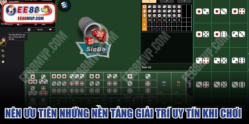 Nên ưu tiên những nền tảng giải trí uy tín khi chơi game 